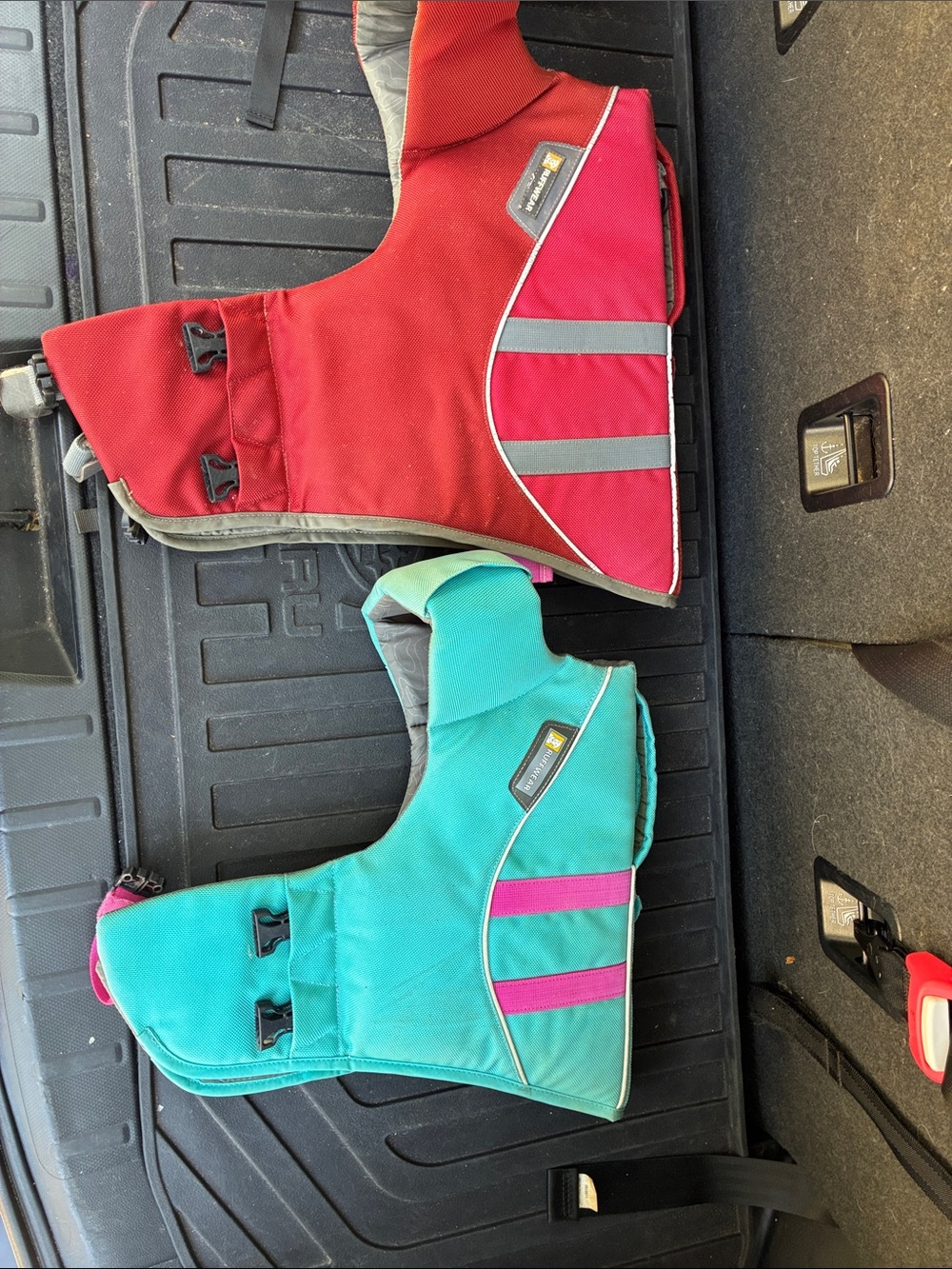 RuffWear Dog Life Jacket Vest - Teal and Red
